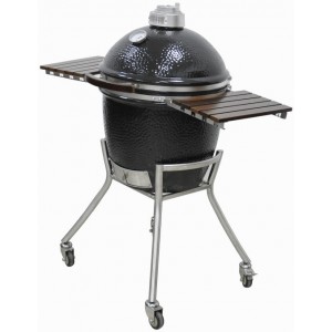 Kamado Grill on Simple Cart 18" Black | Charcoal  | Grandfire Kamado